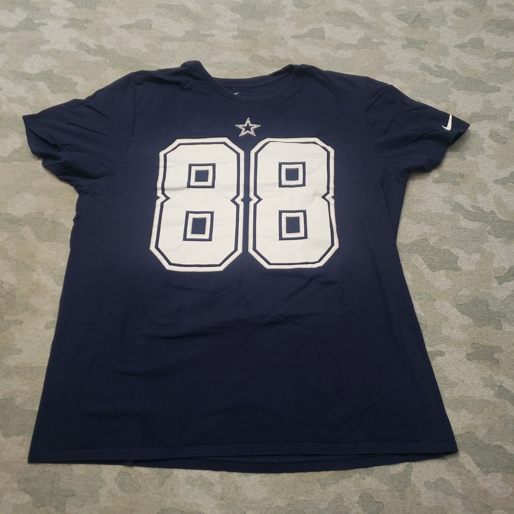 Nike Dallas Cowboys Shirt Mens XL Blue Bryant #88 Short Sleeve NFL Football